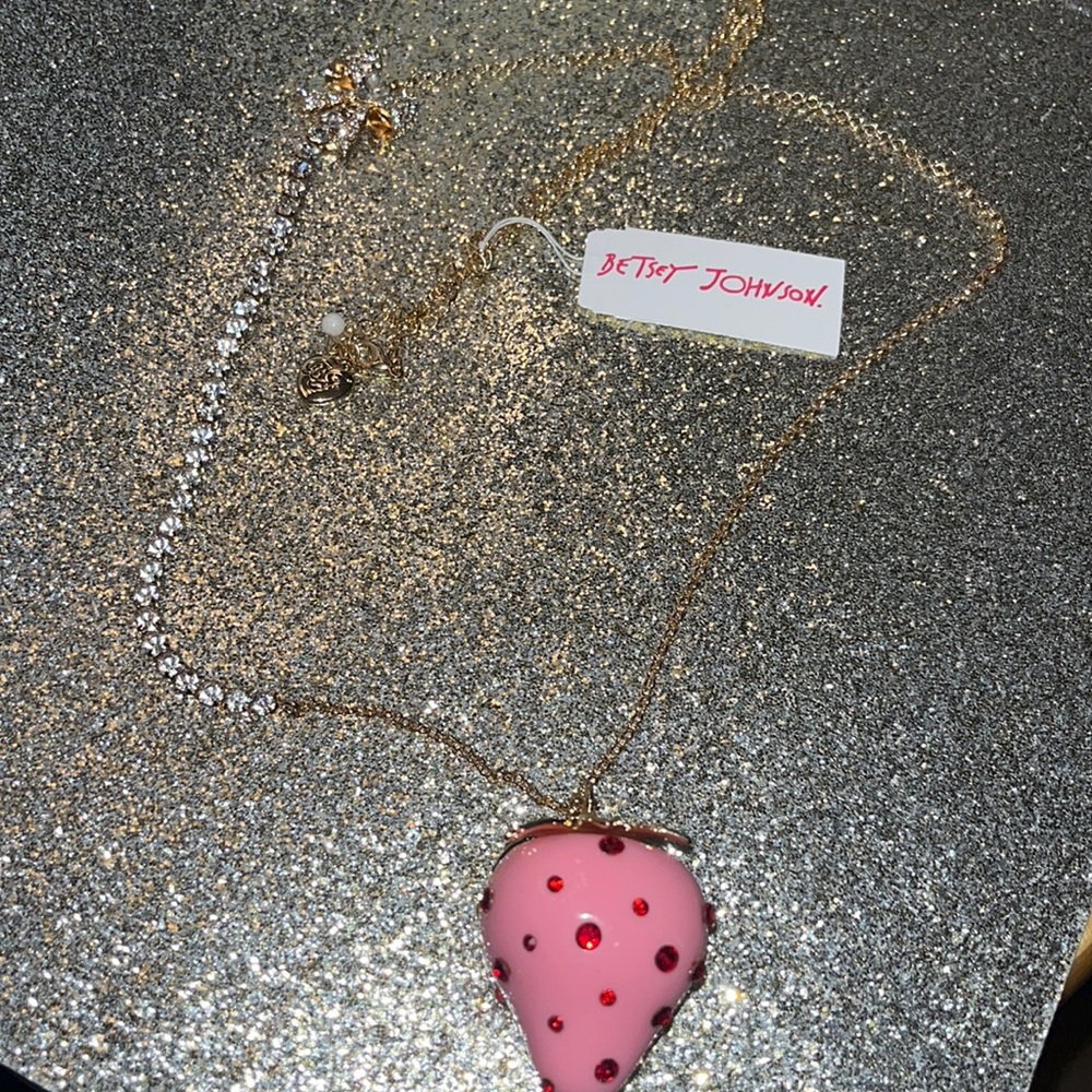 Betsey Johnson Strawberry Necklace